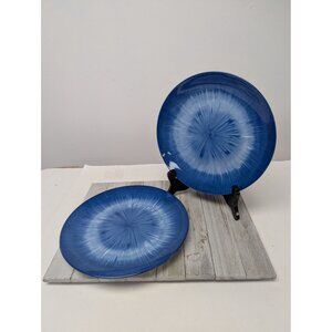 Royal Norfolk Blue White Set Of 2 Dinner Plates 10 5/8"